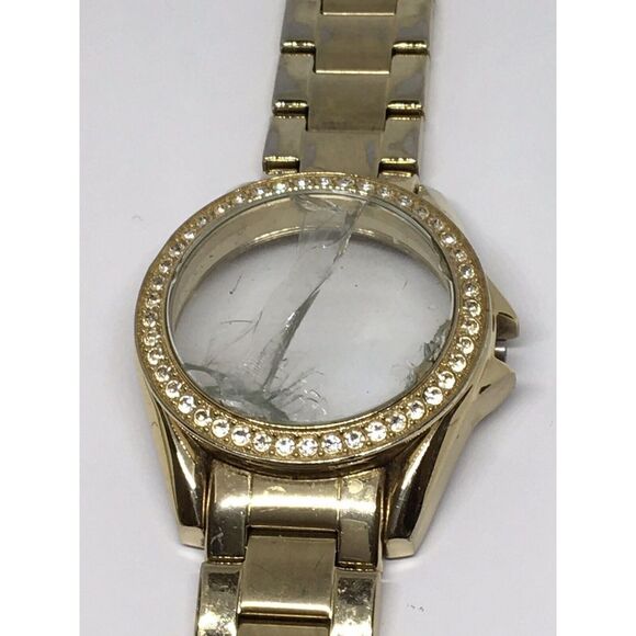 Authentic Fossil Watch Parts Links Case Band 18mm Stainless Steel Gold A673 - Picture 3 of 10